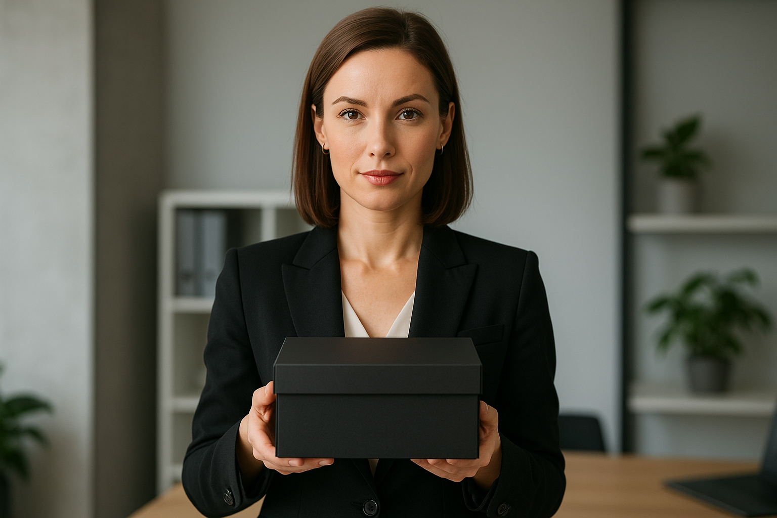 femme entrepreneure avec sa box mystère (sans texte)